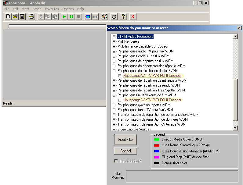 filtres Crossbar et Encoder de la PVR150 sous GraphEdit.jpg